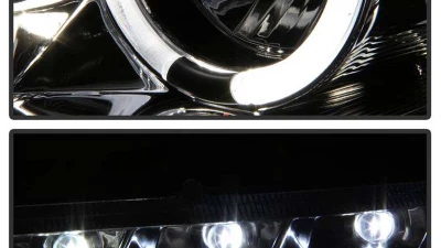 Spyder Auto Chrome LED Halo Projector Headlights for Chevrolet Monte Carlo SS 2006-2007                                     - PRO-YD-CHIP06-HL-C - Image 7