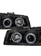Spyder Auto Halo Black Projector Headlights for Chevrolet Silverado 1500 2500 3500 2003-2006                                     - PRO-YD-CS03-AM-BK - Image 9