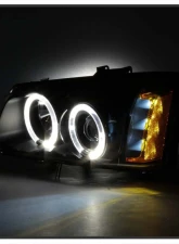 Spyder Auto Halo Black Projector Headlights for Chevrolet Silverado 1500 2500 3500 2003-2006                                     - PRO-YD-CS03-AM-BK - Image 6