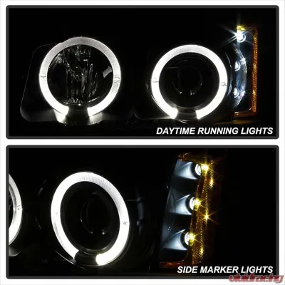 Spyder Auto Black Smoke LED Halo Projector Headlights for Chevrolet Avalanche 2002-2006 - PRO-YD-CS03-AM-BSM