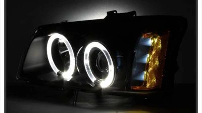 Spyder Auto Black Smoke LED Halo Projector Headlights for Chevrolet Avalanche 2002-2006                                     - PRO-YD-CS03-AM-BSM - Image 6