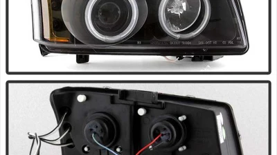 Spyder Auto CCFL Black Projector Headlights for Chevrolet Silverado 1500 2500 3500 2003-2006                                     - PRO-YD-CS03-CCFL-BK - Image 2