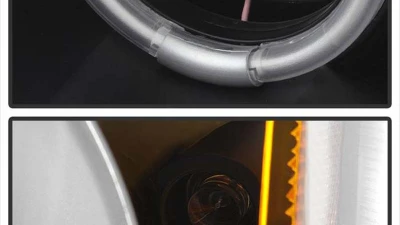 Spyder Auto CCFL Black Projector Headlights for Chevrolet Silverado 1500 2500 3500 2003-2006                                     - PRO-YD-CS03-CCFL-BK - Image 3