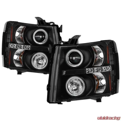 Spyder Auto Black CCFL Halo LED Projector Headlights for Chevrolet Silverado 3500 2007-2014 - PRO-YD-CS07-CCFL-BK