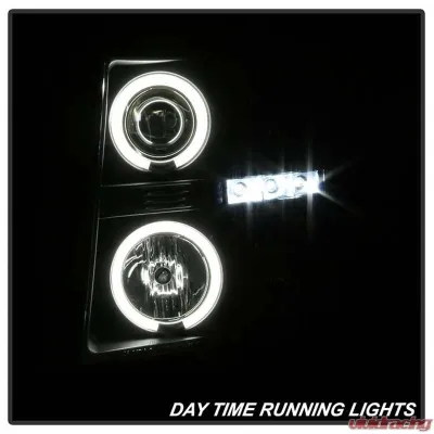 Spyder Auto Black CCFL Halo LED Projector Headlights for Chevrolet Silverado 3500 2007-2014 - PRO-YD-CS07-CCFL-BK