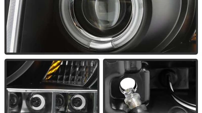 Spyder Auto Black CCFL Halo LED Projector Headlights for Chevrolet Silverado 3500 2007-2014                                     - PRO-YD-CS07-CCFL-BK - Image 3