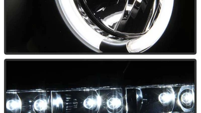 Spyder Auto Black CCFL Halo LED Projector Headlights for Chevrolet Silverado 3500 2007-2014                                     - PRO-YD-CS07-CCFL-BK - Image 7