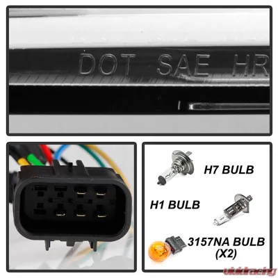 Spyder Auto Chrome DRL Projector Headlights for 2014-2015 Chevrolet Silverado 1500 - PRO-YD-CS14-LBDRL-C