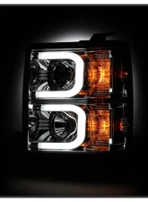 Spyder Auto Chrome DRL Projector Headlights for 2014-2015 Chevrolet Silverado 1500                                     - PRO-YD-CS14-LBDRL-C - Image 8