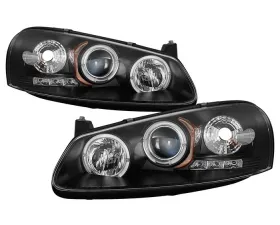 Spyder Auto Black LED Halo Projector Headlights for Dodge Stratus 2001-2006, H1 Lights