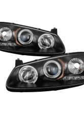 Spyder Auto Black LED Halo Projector Headlights for Dodge Stratus 2001-2006, H1 Lights                                     - PRO-YD-CSEB01-HL-BK - Image 9