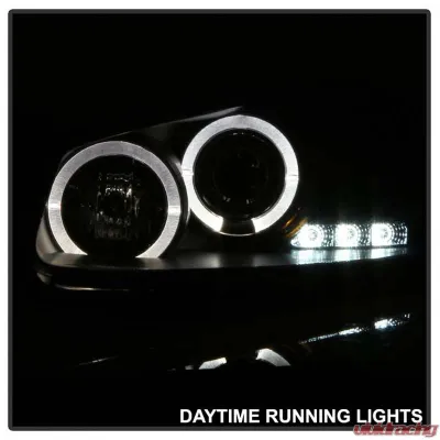 Spyder Auto Black LED Halo Projector Headlights for Dodge Stratus 2001-2006, H1 Lights - PRO-YD-CSEB01-HL-BK
