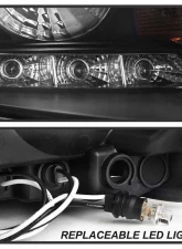Spyder Auto Black LED Halo Projector Headlights for Dodge Stratus 2001-2006, H1 Lights                                     - PRO-YD-CSEB01-HL-BK - Image 4