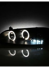 Spyder Auto Black LED Halo Projector Headlights for Dodge Stratus 2001-2006, H1 Lights                                     - PRO-YD-CSEB01-HL-BK - Image 6