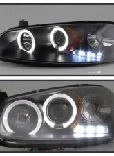 Spyder Auto Black LED Halo Projector Headlights for Dodge Stratus 2001-2006, H1 Lights                                     - PRO-YD-CSEB01-HL-BK - Image 8