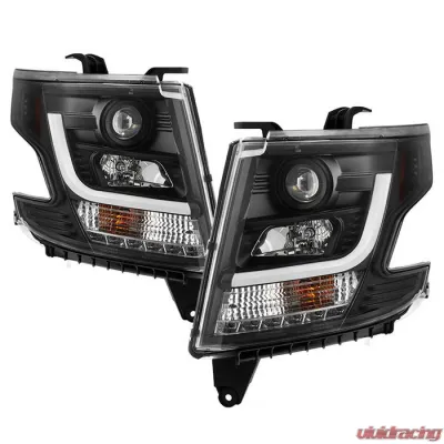 Spyder Auto Projector Headlights DRL LED Black for Chevrolet Suburban/Tahoe 2015-2020 - PRO-YD-CTA15-DRL-BK