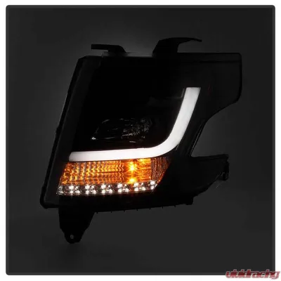 Spyder Auto Projector Headlights DRL LED Black for Chevrolet Suburban/Tahoe 2015-2020 - PRO-YD-CTA15-DRL-BK