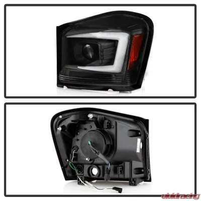 Spyder Auto Signature Projector Headlights Black for 2004-2006 Dodge Durango - PRO-YD-DDU04-LB-BK