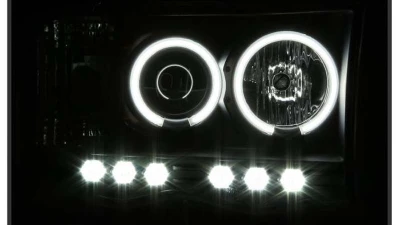 Spyder Auto CCFL LED Black Projector Headlights for Dodge Ram 1500 2500 3500 2002-2005                                     - PRO-YD-DR02-CCFL-BK - Image 9