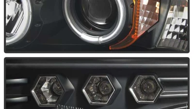 Spyder Auto CCFL LED Black Projector Headlights for Dodge Ram 1500 2500 3500 2002-2005                                     - PRO-YD-DR02-CCFL-BK - Image 4