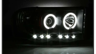 Spyder Auto CCFL LED Black Projector Headlights for Dodge Ram 1500 2500 3500 2002-2005                                     - PRO-YD-DR02-CCFL-BK - Image 6