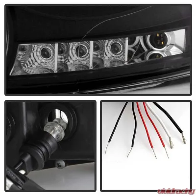 Spyder Auto Halo LED Black Projector Headlights for Dodge Ram 1500 2500 3500 1996-2008 - PRO-YD-DR06-HL-BK