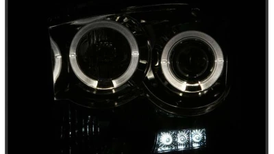 Spyder Auto Smoke LED Halo Projector Headlights for Dodge Ram 2500 | 3500 2006-2009                                     - PRO-YD-DR06-HL-SM - Image 9