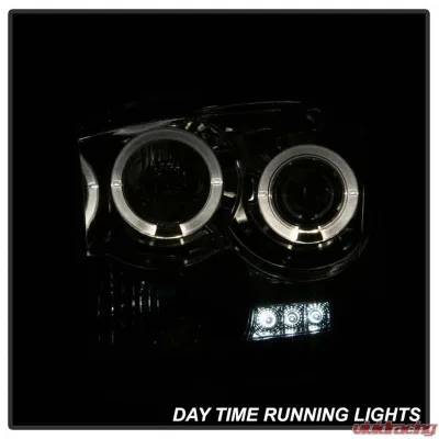 Spyder Auto Smoke LED Halo Projector Headlights for Dodge Ram 2500 | 3500 2006-2009 - PRO-YD-DR06-HL-SM