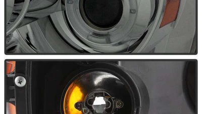 Spyder Auto Smoke LED Halo Projector Headlights for Dodge Ram 2500 | 3500 2006-2009                                     - PRO-YD-DR06-HL-SM - Image 3