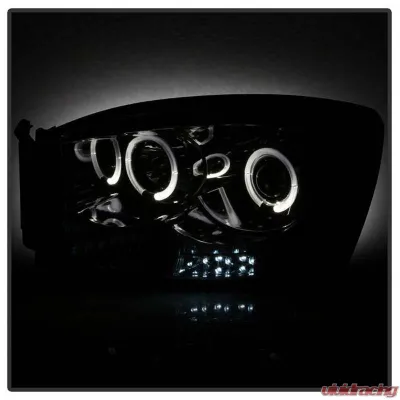 Spyder Auto Smoke LED Halo Projector Headlights for Dodge Ram 2500 | 3500 2006-2009 - PRO-YD-DR06-HL-SM