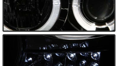 Spyder Auto Smoke LED Halo Projector Headlights for Dodge Ram 2500 | 3500 2006-2009                                     - PRO-YD-DR06-HL-SM - Image 7