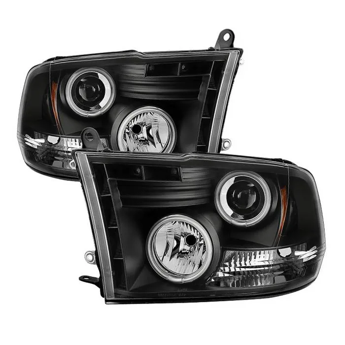 Spyder Auto CCFL LED Black Projector HeadLights Dodge Ram 1500 2009-2010 - PRO-YD-DR09-CCFL-BK
