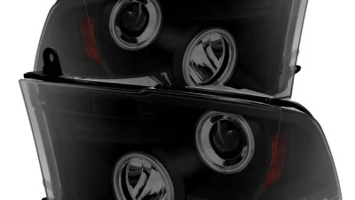 Spyder Auto Black Smoke CCFL Halo Projector Headlights for Dodge Ram 2500 | 3500 2010-2014                                     - PRO-YD-DR09-CCFL-BSM - Image 4