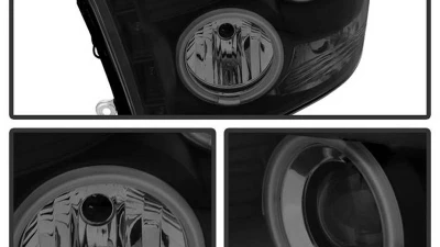 Spyder Auto Black Smoke CCFL Halo Projector Headlights for Dodge Ram 2500 | 3500 2010-2014                                     - PRO-YD-DR09-CCFL-BSM - Image 2