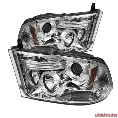 Spyder Auto Chrome LED Halo Projector Headlights for Dodge Ram 2500 | 3500 2010-2014 - PRO-YD-DR09-HL-C