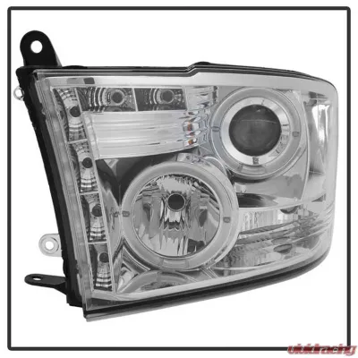 Spyder Auto Chrome LED Halo Projector Headlights for Dodge Ram 2500 | 3500 2010-2014 - PRO-YD-DR09-HL-C