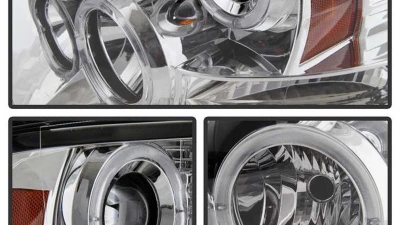 Spyder Auto Chrome LED Halo Projector Headlights for Dodge Ram 2500 | 3500 2010-2014                                     - PRO-YD-DR09-HL-C - Image 5