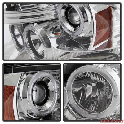 Spyder Auto Chrome LED Halo Projector Headlights for Dodge Ram 2500 | 3500 2010-2014 - PRO-YD-DR09-HL-C