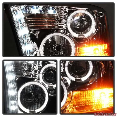 Spyder Auto Chrome LED Halo Projector Headlights for Dodge Ram 2500 | 3500 2010-2014 - PRO-YD-DR09-HL-C