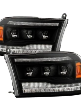 Spyder Auto Apex High-Power LED Headlights Black for 2013-2019 Dodge Ram 1500 2500 3500                                     - PRO-YD-DR13AP-SEQ-BK - Image 14