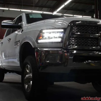 Spyder Auto Apex High-Power LED Headlights Black for 2013-2019 Dodge Ram 1500 2500 3500 - PRO-YD-DR13AP-SEQ-BK