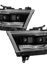 Spyder Auto Apex High-Power LED Module Headlights Black for 2019-2020 Dodge Ram Halogen                                     - PRO-YD-DR19HALAP-SEQ-BK - Image 13