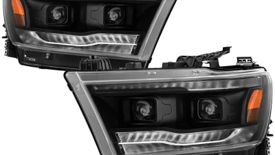 Spyder Auto Apex High-Power LED Module Headlights Black for 2019-2020 Dodge Ram Halogen                                     - PRO-YD-DR19HALAP-SEQ-BK - Image 13