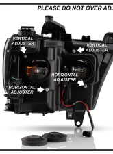 Spyder Auto Apex High-Power LED Module Headlights Black for 2019-2020 Dodge Ram Halogen                                     - PRO-YD-DR19HALAP-SEQ-BK - Image 5