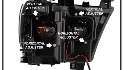 Spyder Auto Apex High-Power LED Module Headlights Black for 2019-2020 Dodge Ram Halogen                                     - PRO-YD-DR19HALAP-SEQ-BK - Image 5
