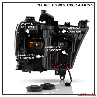 Spyder Auto Apex High-Power LED Module Headlights Black for 2019-2020 Dodge Ram Halogen - PRO-YD-DR19HALAP-SEQ-BK