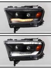 Spyder Auto Apex High-Power LED Module Headlights Black for 2019-2020 Dodge Ram Halogen                                     - PRO-YD-DR19HALAP-SEQ-BK - Image 7
