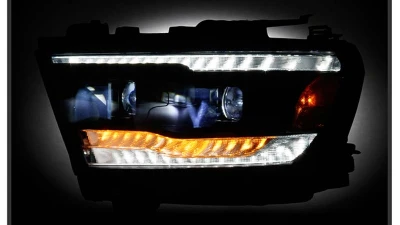 Spyder Auto Apex High-Power LED Module Headlights Black for 2019-2020 Dodge Ram Halogen                                     - PRO-YD-DR19HALAP-SEQ-BK - Image 8