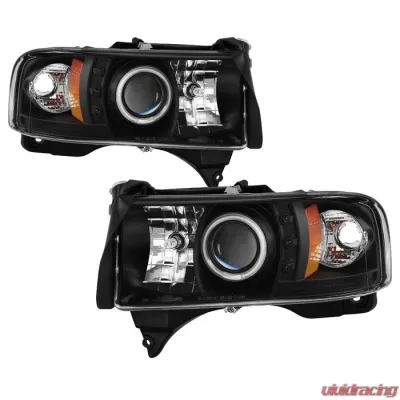 Spyder Auto 1-Piece CCFL LED Black Projector Headlights for Dodge Ram 1500 2500 3500 1994-2001 - PRO-YD-DR94-CCFL-BK