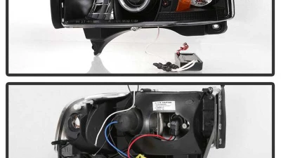 Spyder Auto 1-Piece CCFL LED Black Projector Headlights for Dodge Ram 1500 2500 3500 1994-2001                                     - PRO-YD-DR94-CCFL-BK - Image 2